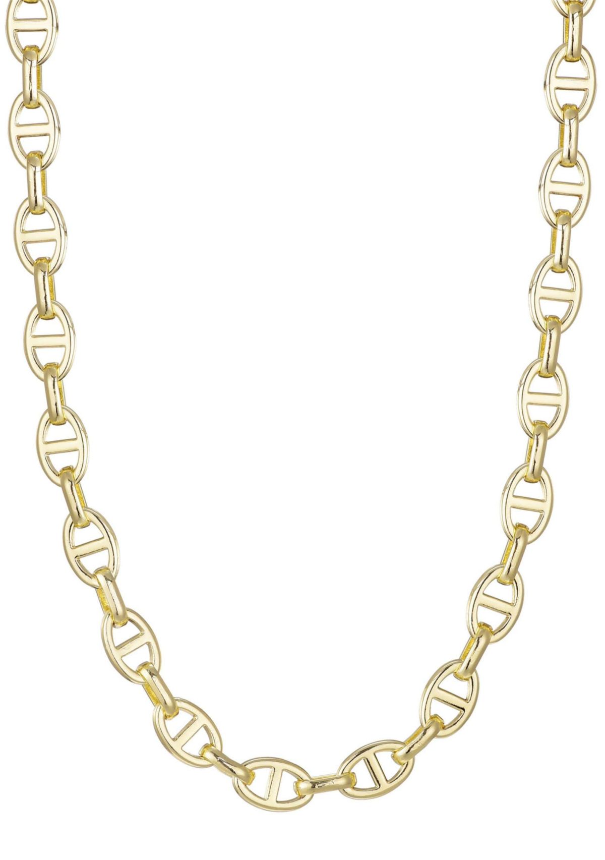 Gold Plated Mariner Link Chain Necklace