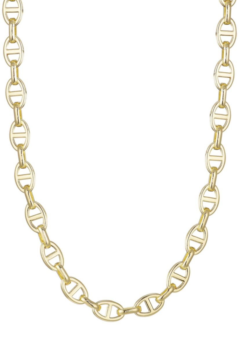 Gold Plated Mariner Link Chain Necklace