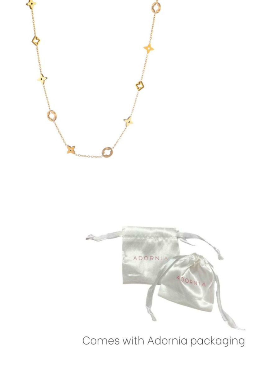 Tarnish Resistant 18k Gold Plated Mixed Clover Necklace