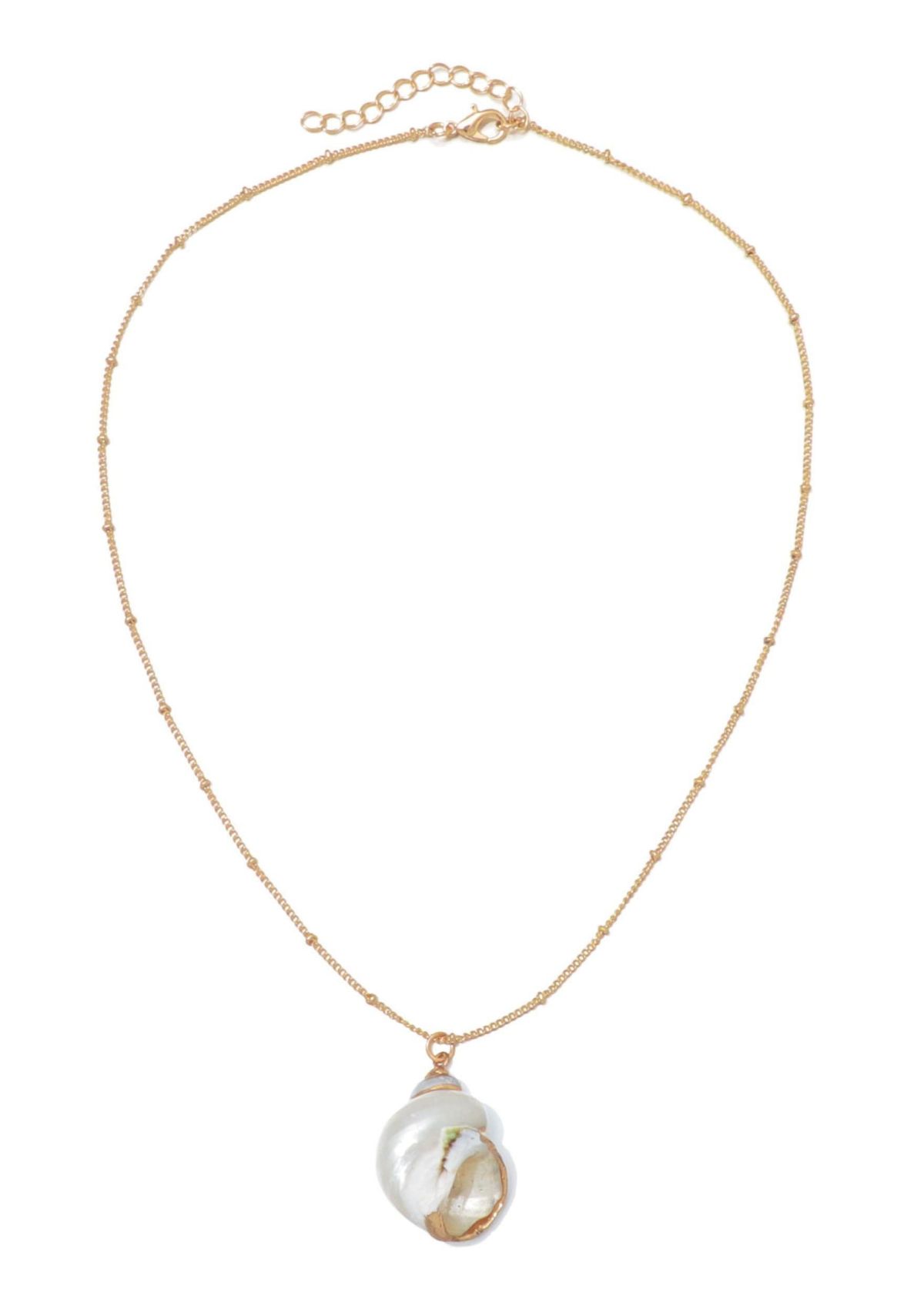 14k Gold Plated Golden Shell Pendant Necklace