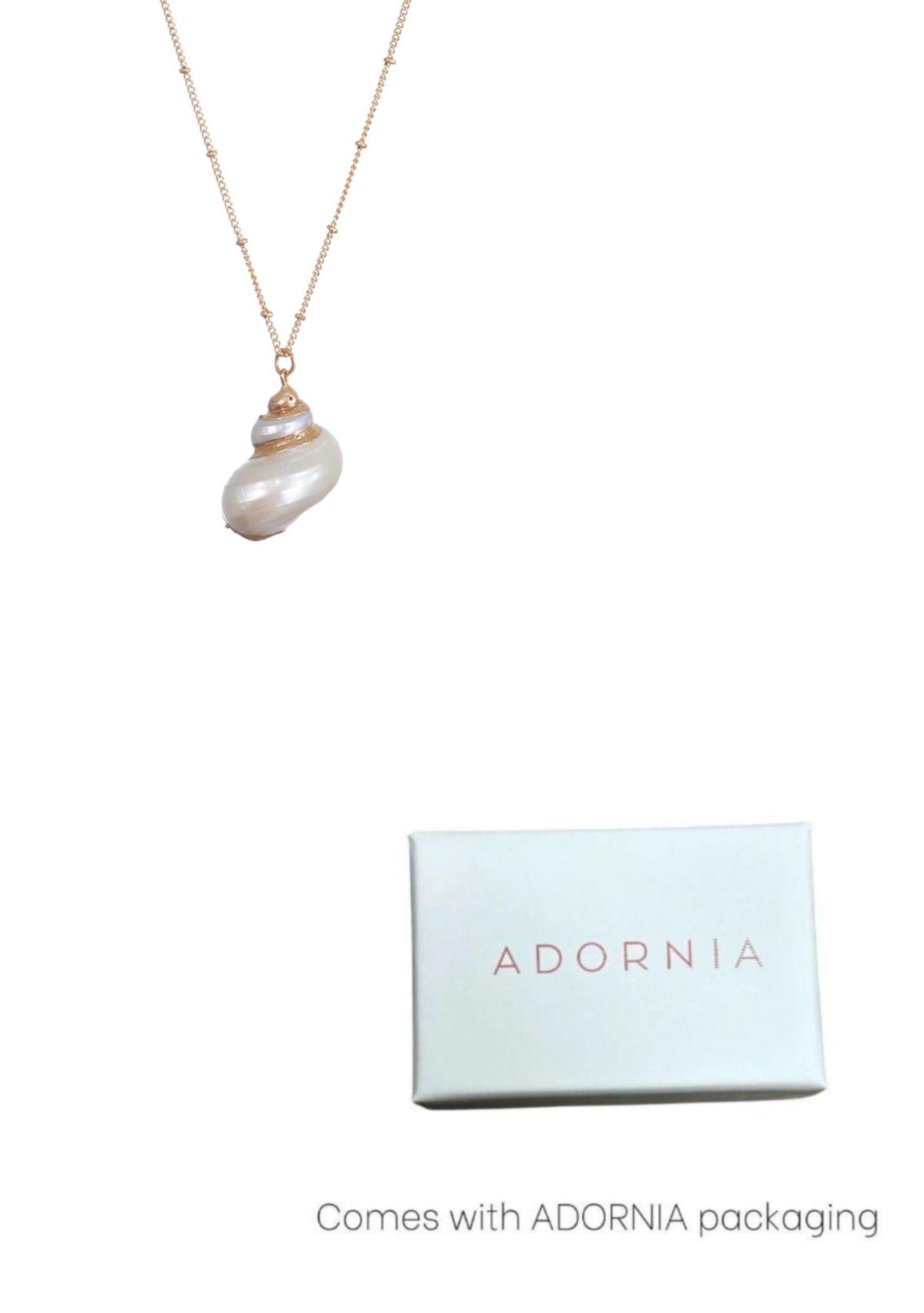 14k Gold Plated Golden Shell Pendant Necklace