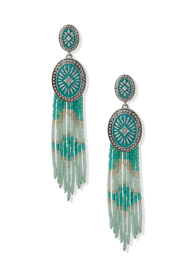 Multi Long Beaded Earrings