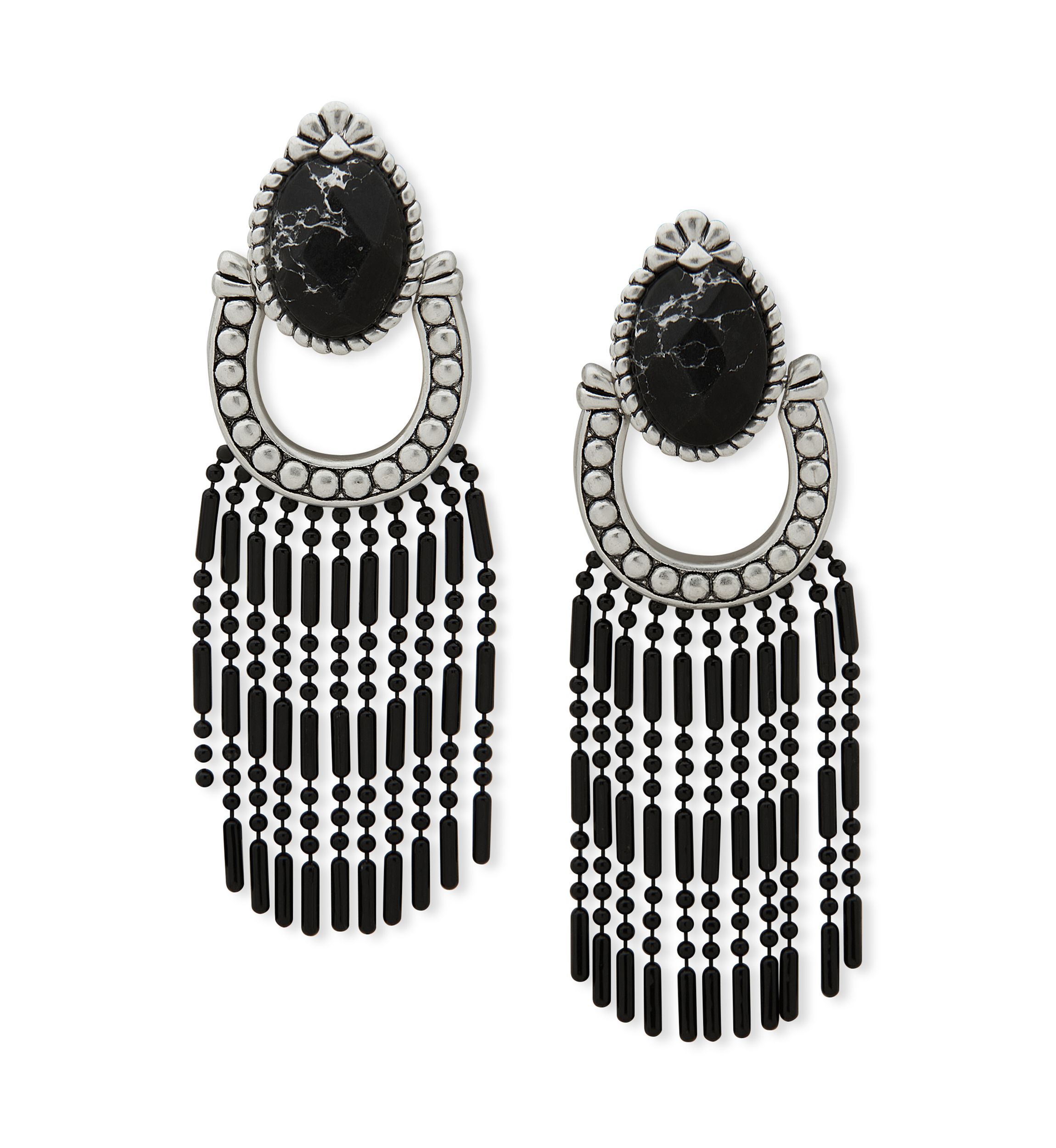 Beaded Horseshoe Earrings