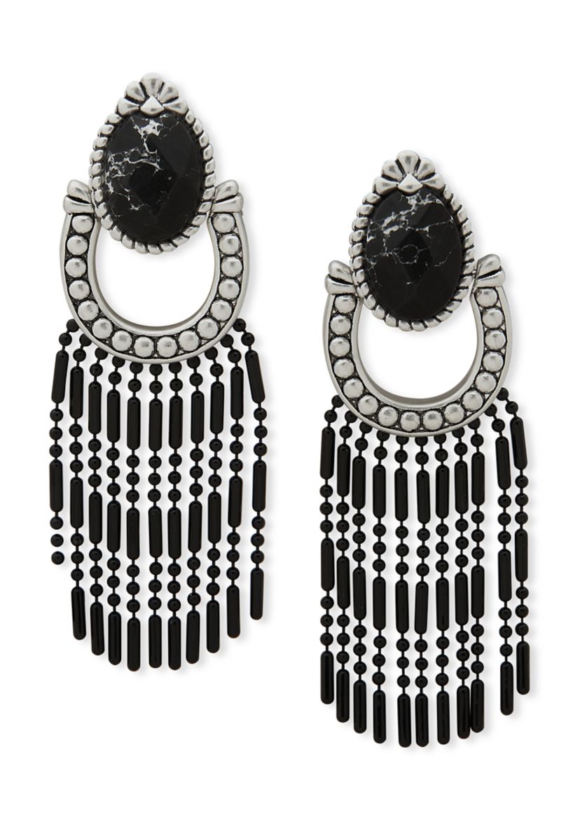 Beaded Horseshoe Earrings