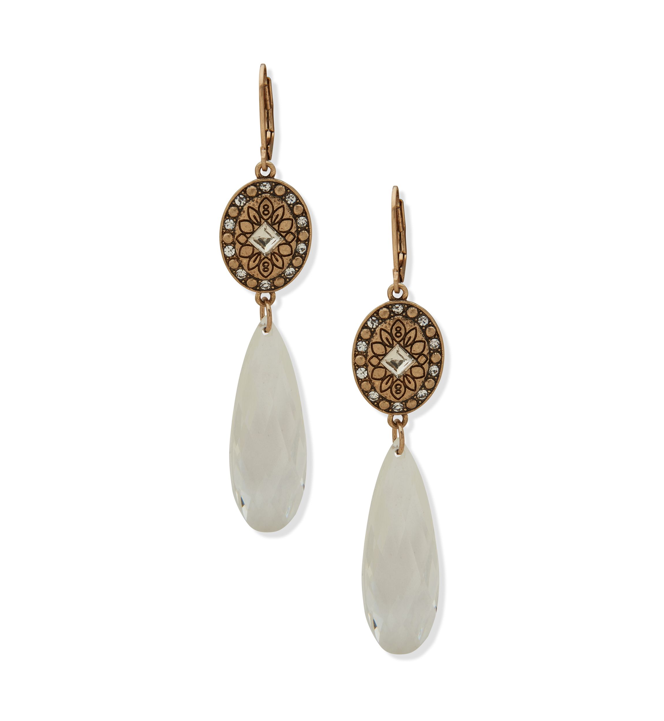Crystal Stone Drop Earrings