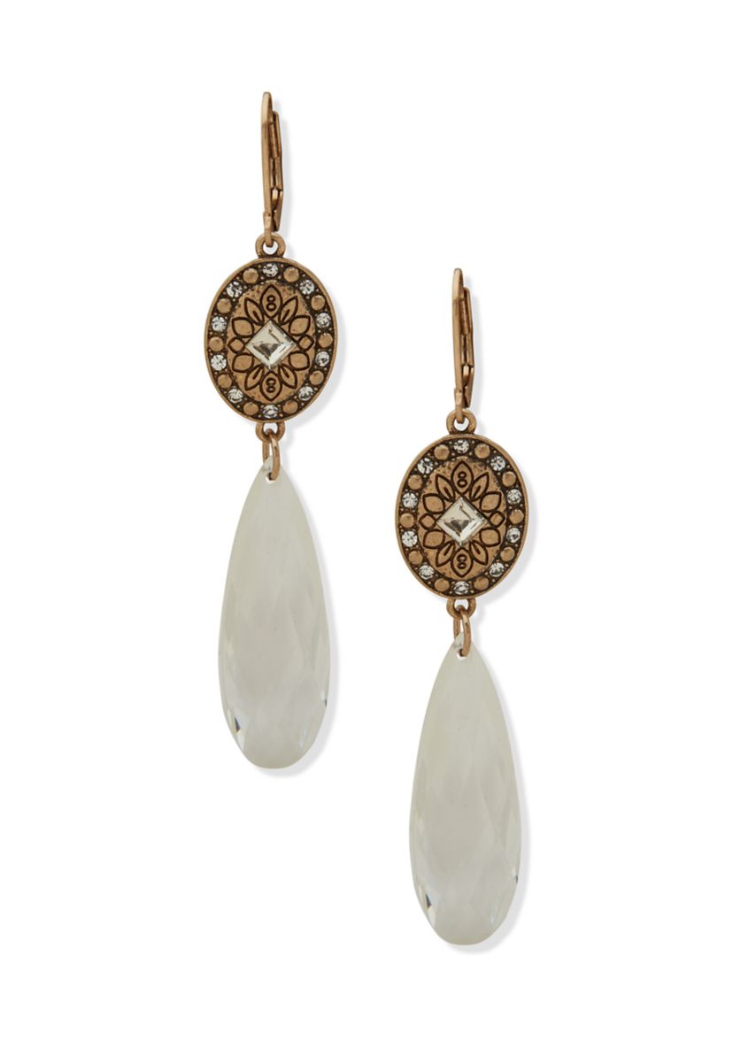 Crystal Stone Drop Earrings