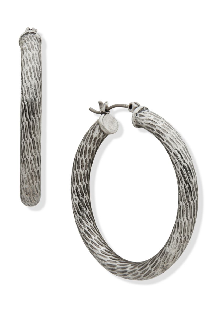 Textured Hoop Earrings