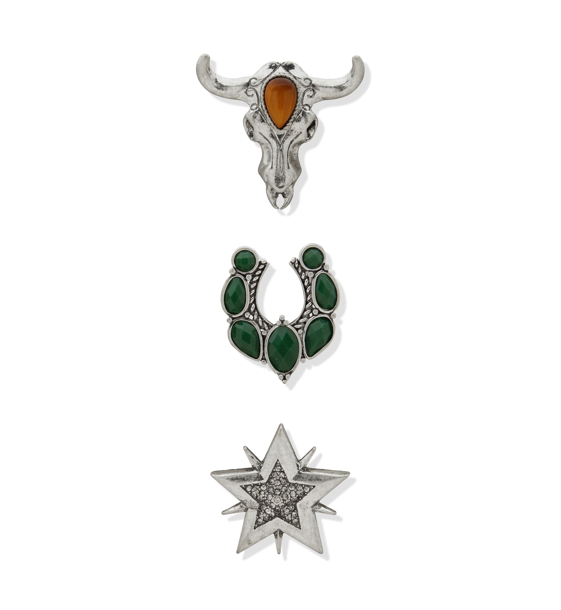 Silver Tone Multi Set of Pins
