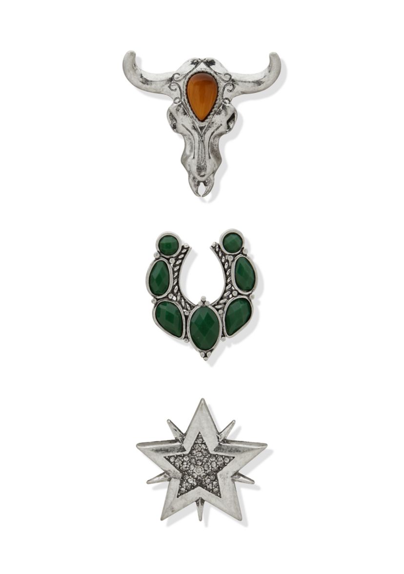 Silver Tone Multi Set of Pins