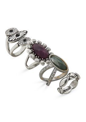 Lainey Wilson Two-Tone Multi Set of 4 Rings, 7