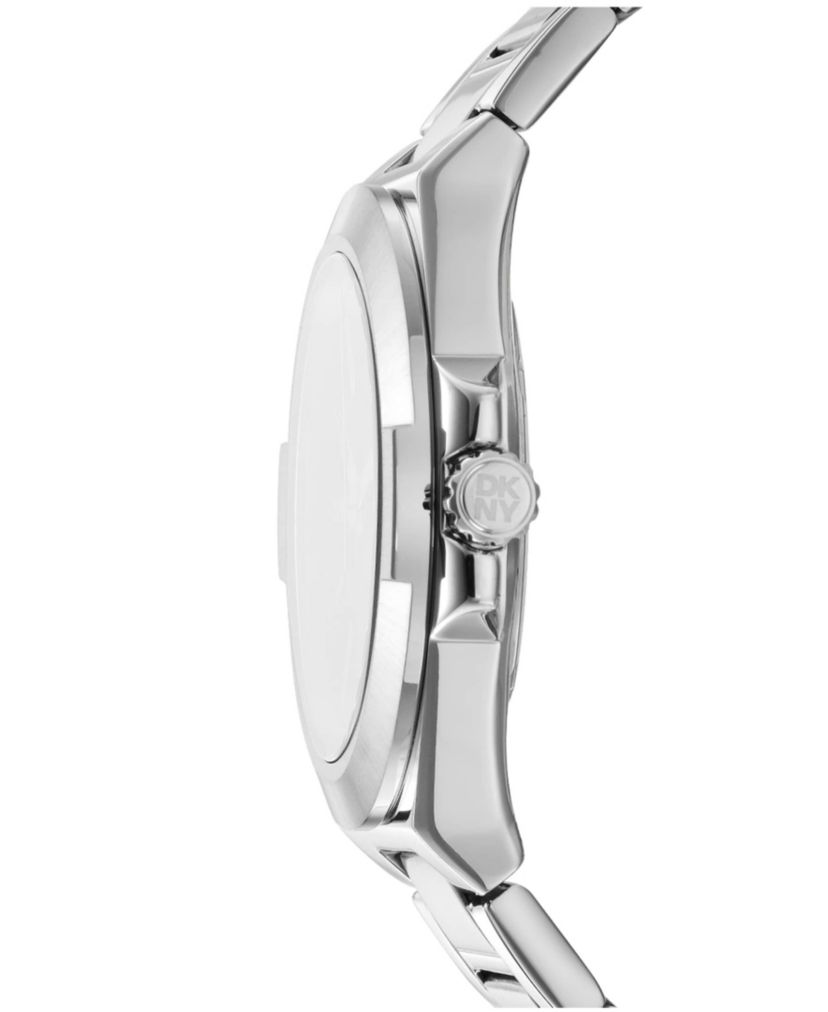 Mens Modernist Black Dial Stainless Steel Bracelet Watch