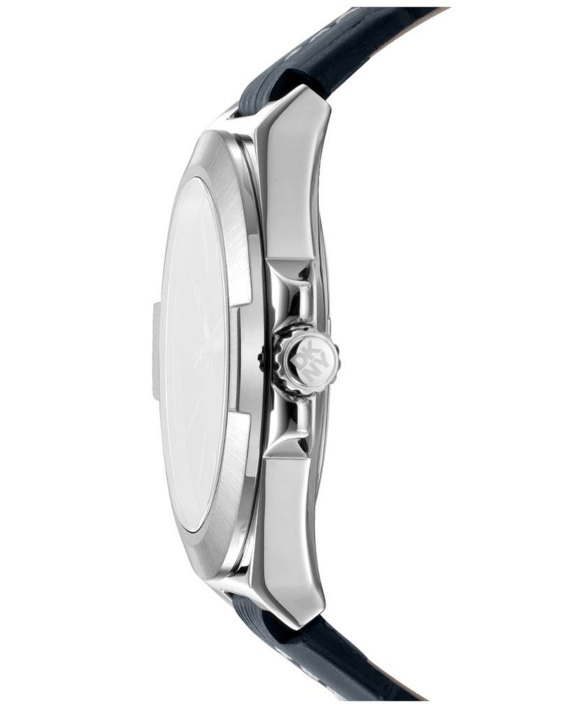Mens Modernist Dark Blue Dial Dark Blue Leather Strap Watch