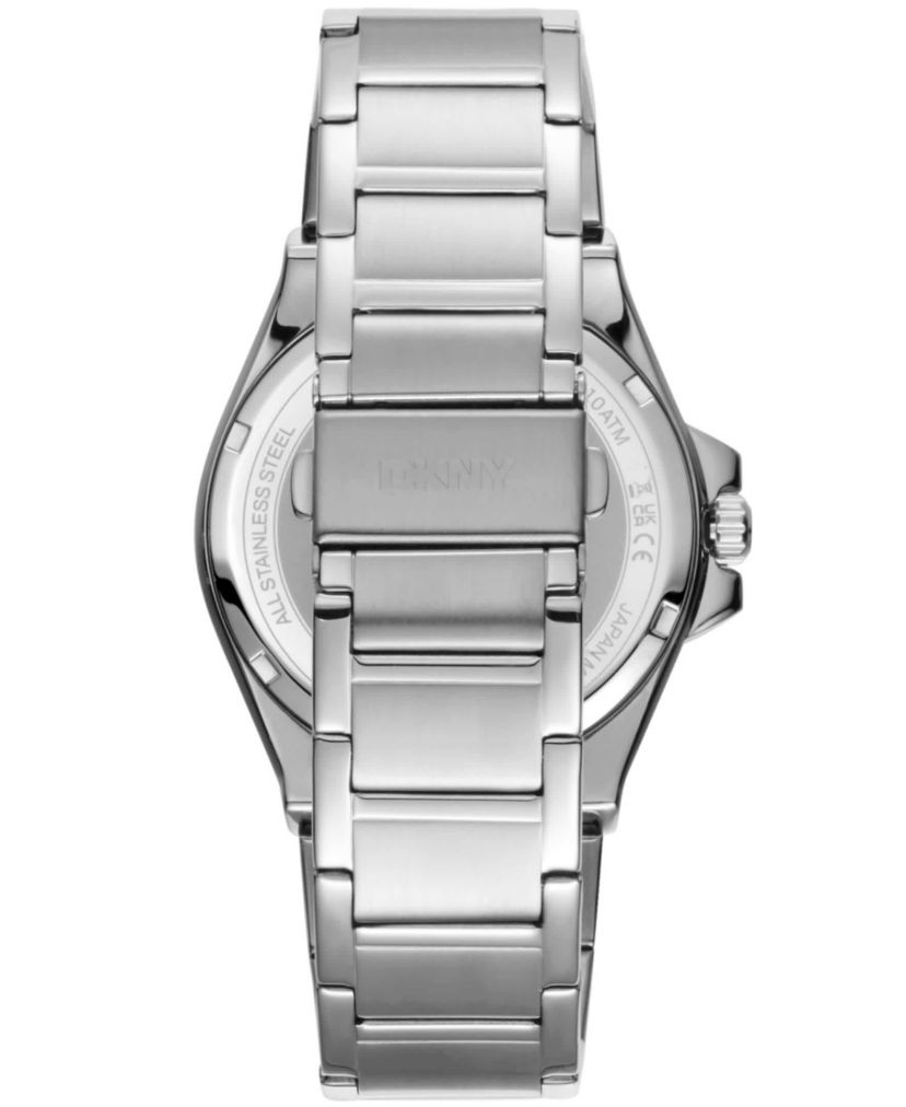 Mens Modernist Black Dial Stainless Steel Bracelet Watch
