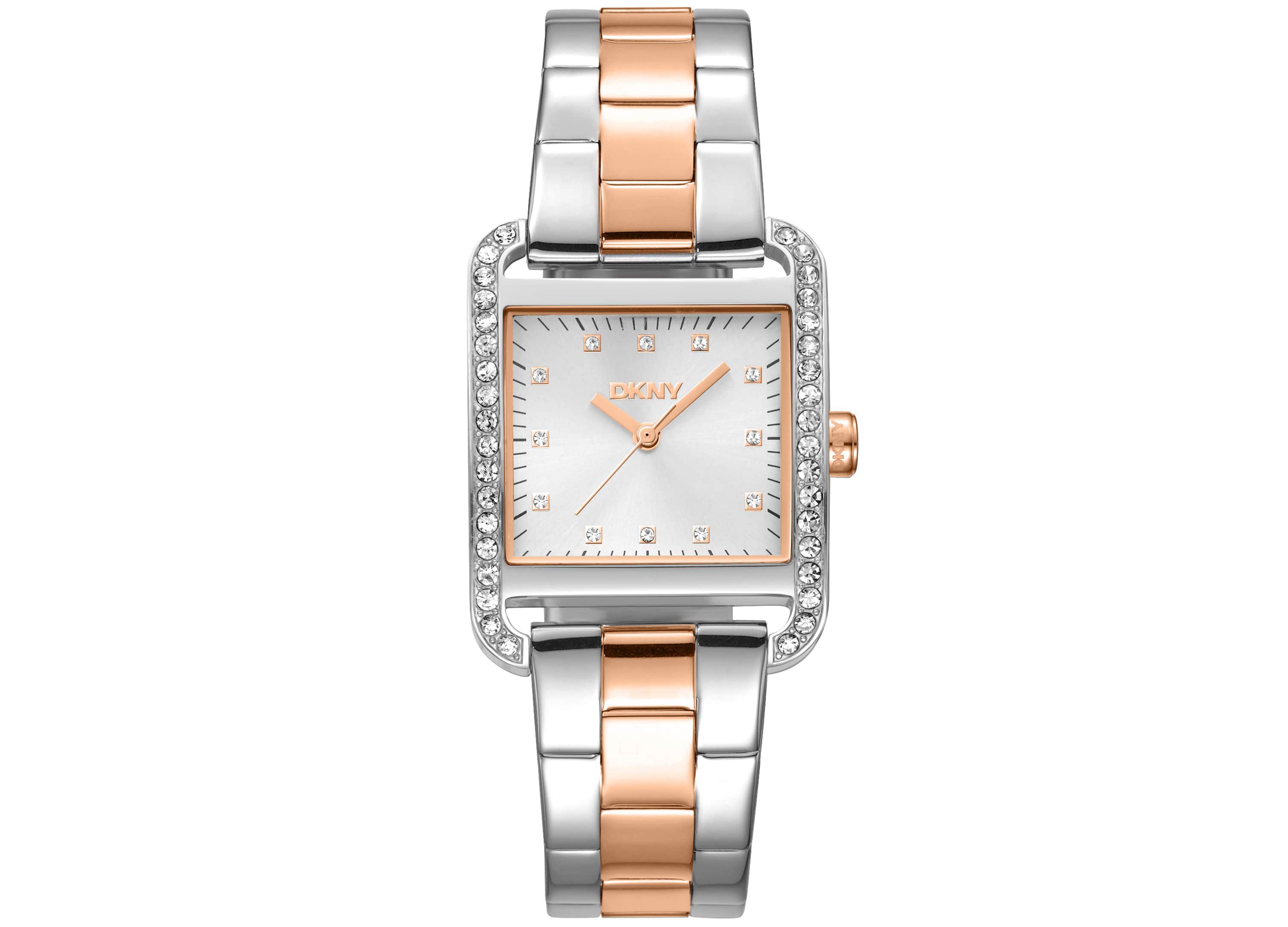Womens City Glitz Silver Dial Stainless Steel Bracelet Watch