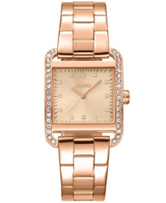 DKNY Women's City Midi Rose Gold Dial Rose Gold-Tone Stainless Steel Bracelet Watch