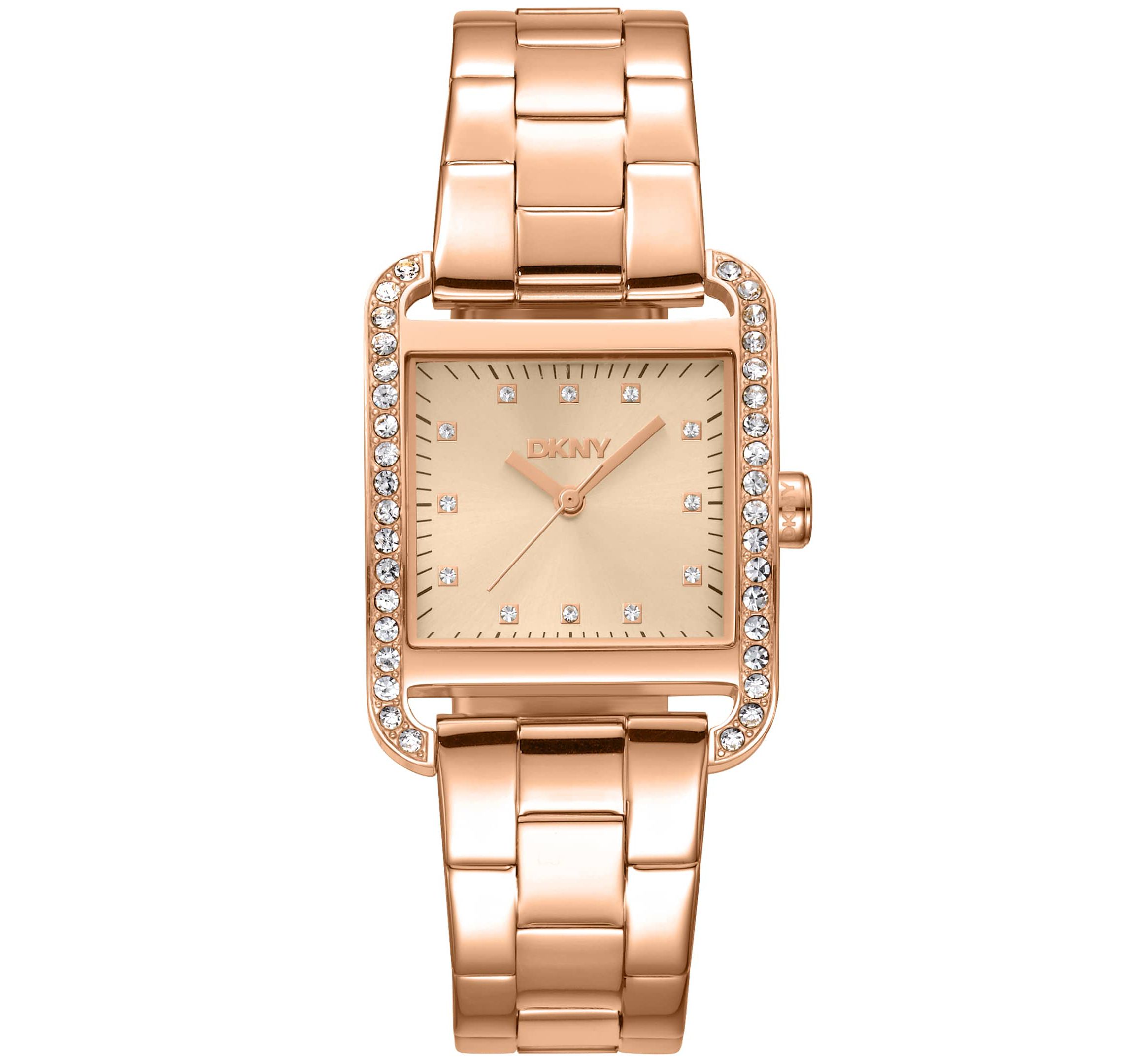 Womens City Midi Rose Gold Dial Rose Gold-Tone Stainless Steel Bracelet Watch