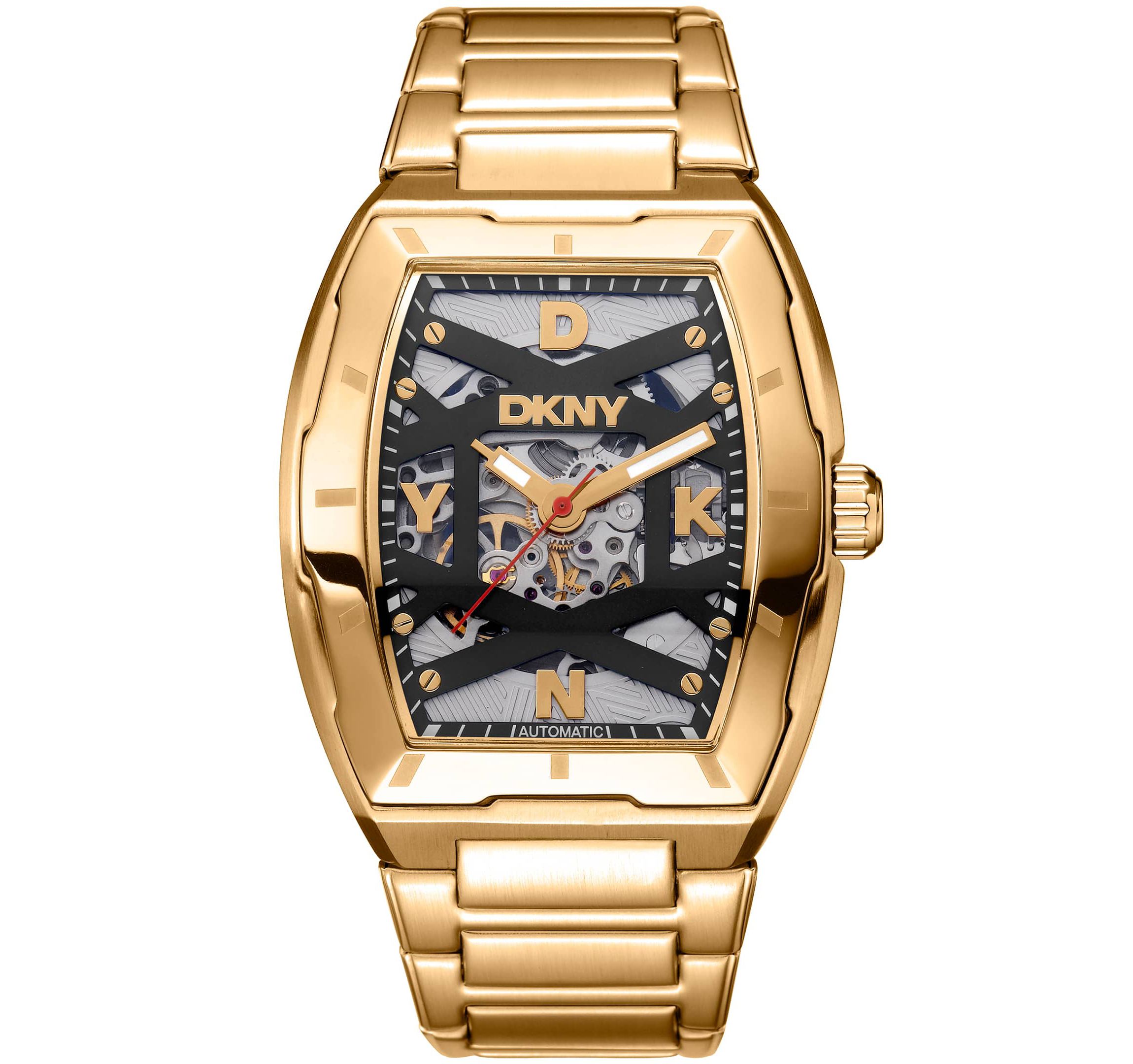Mens Urban Automatic Black Dial Stainless Steel Bracelet Watch