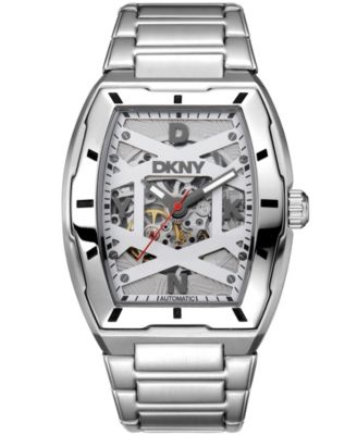 DKNY Mens Urban Automatic Silver Dial Stainless Steel Bracelet Watch