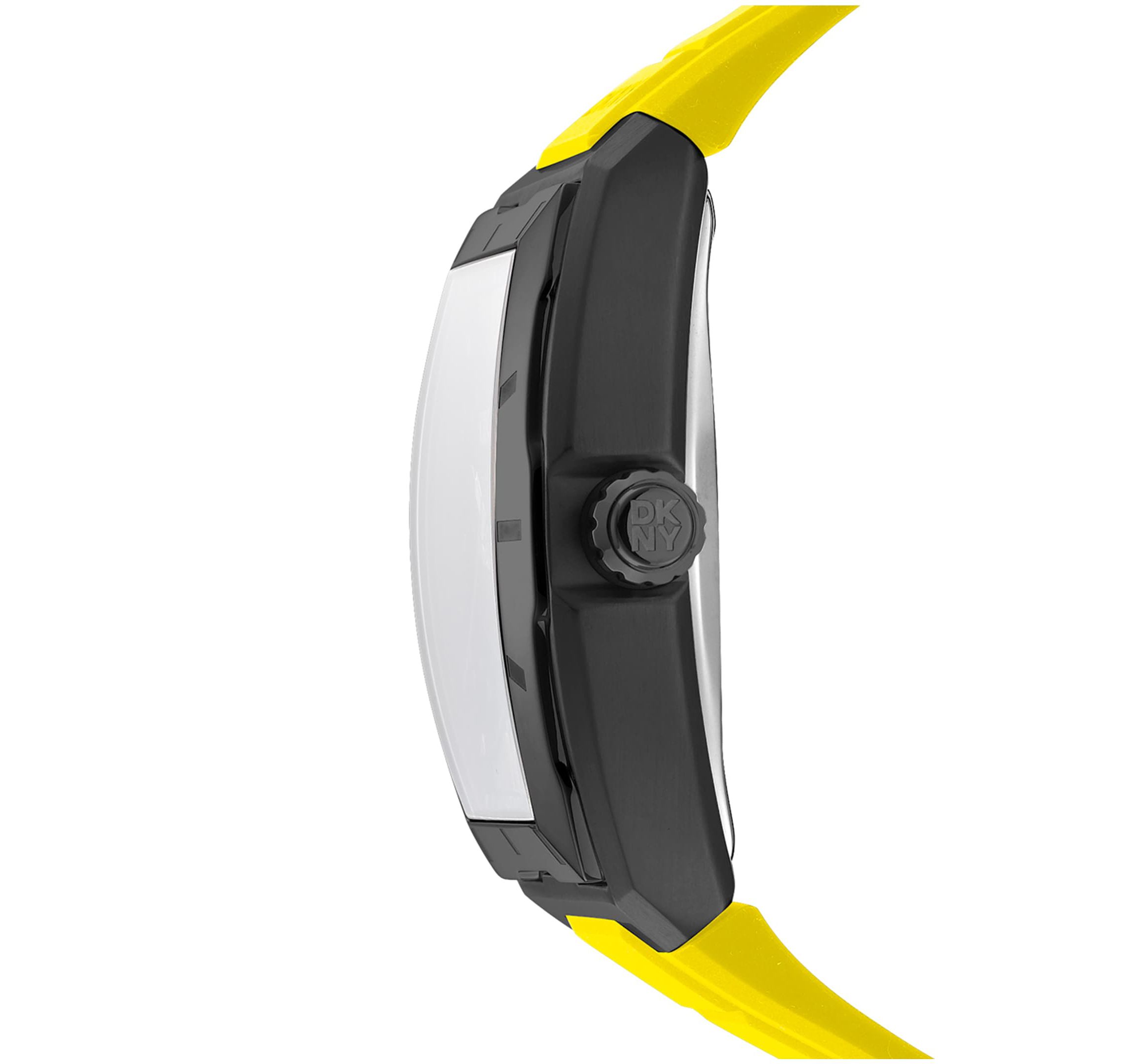 Mens Urban Automatic Yellow Dial Yellow Silicone Strap Watch