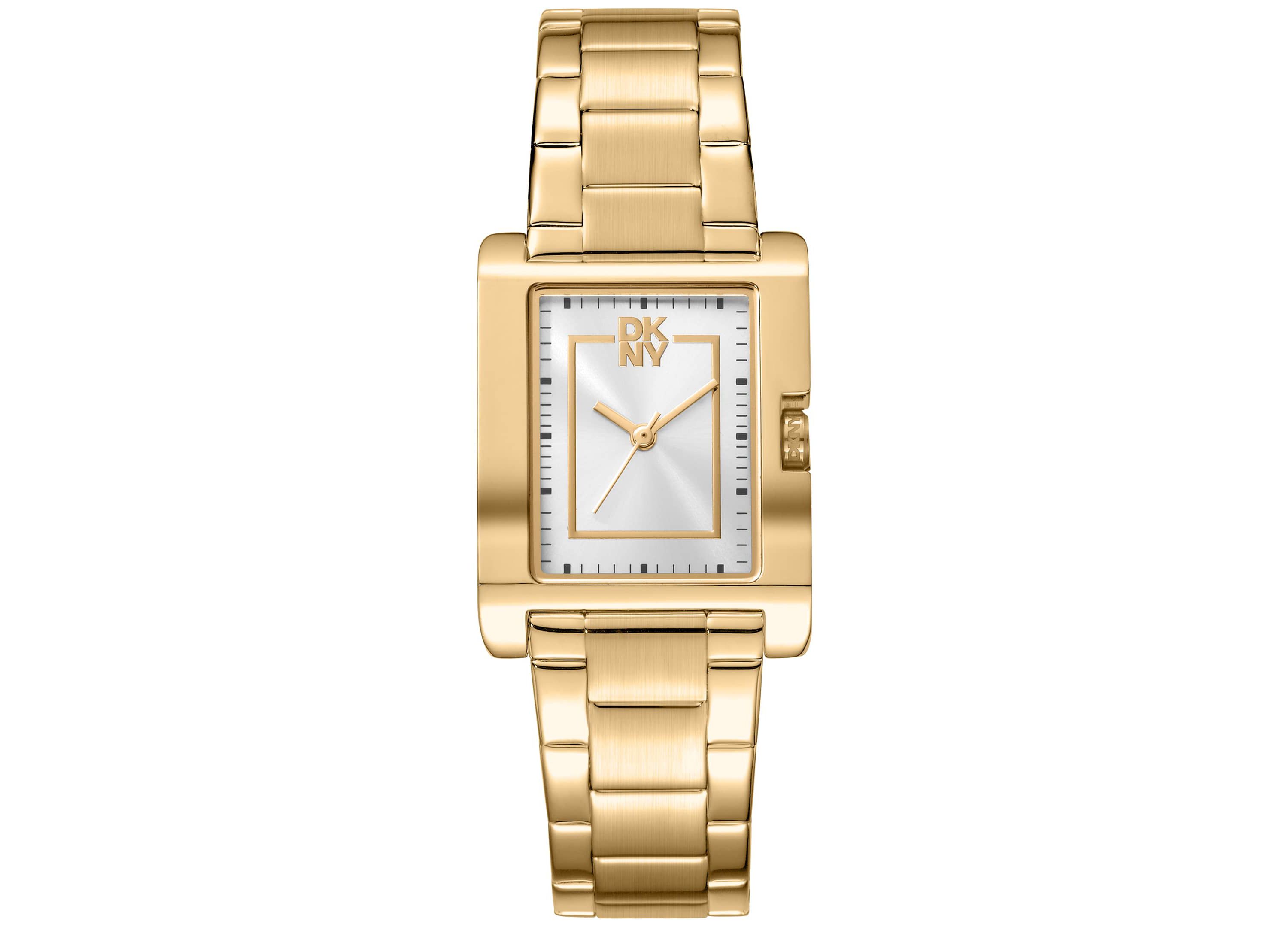 Womens Westside Midi Silver Dial Gold-Tone Stainless Steel Bracelet Watch