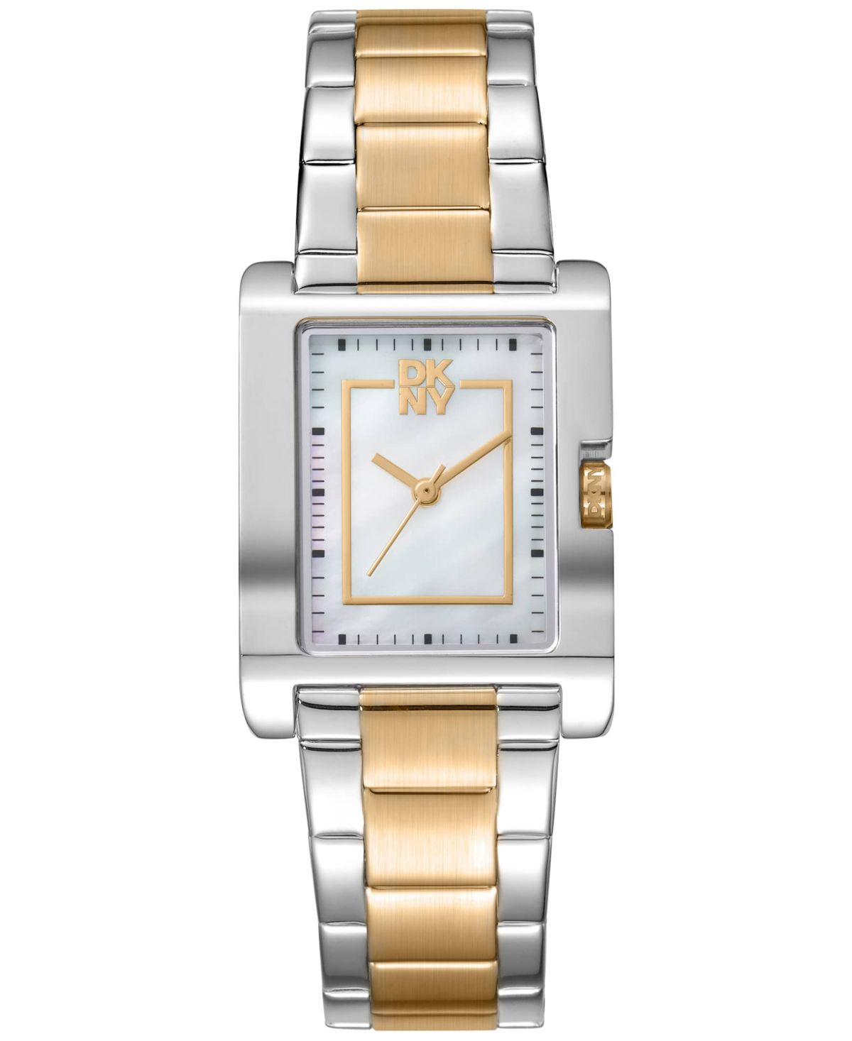 Womens Westside Midi White MOP Dial Gold Two-Tone Stainless Steel Bracelet Watch