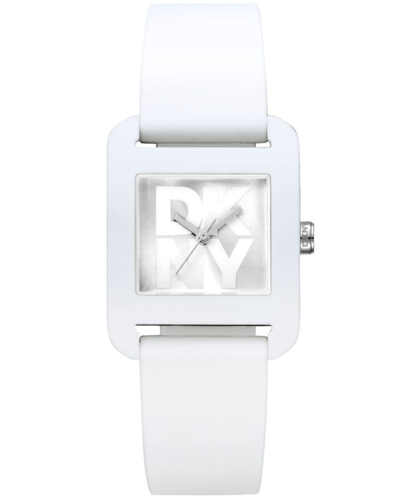 Womens City Sport White Dial White Silicone Strap Watch
