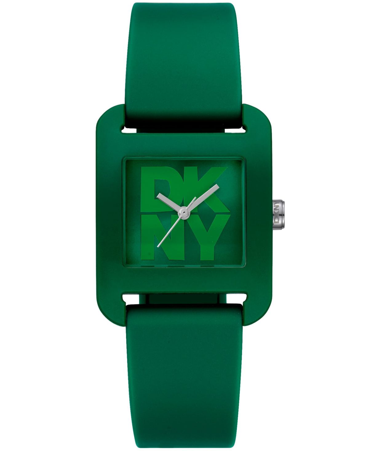 Womens City Sport Dark Green Dial Dark Green Silicone Strap Watch