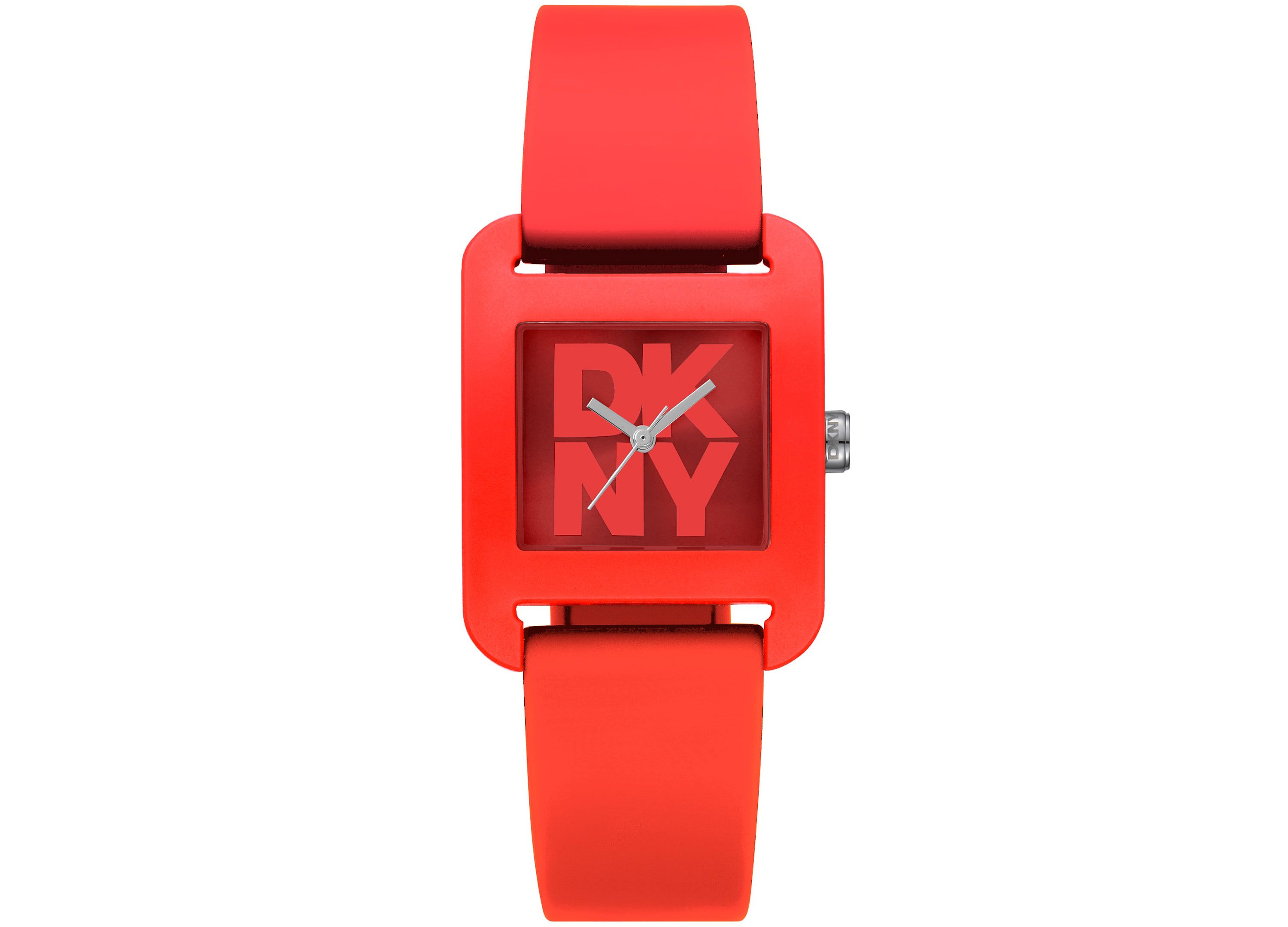 Womens City Sport Red Dial Red Silicone Strap Watch