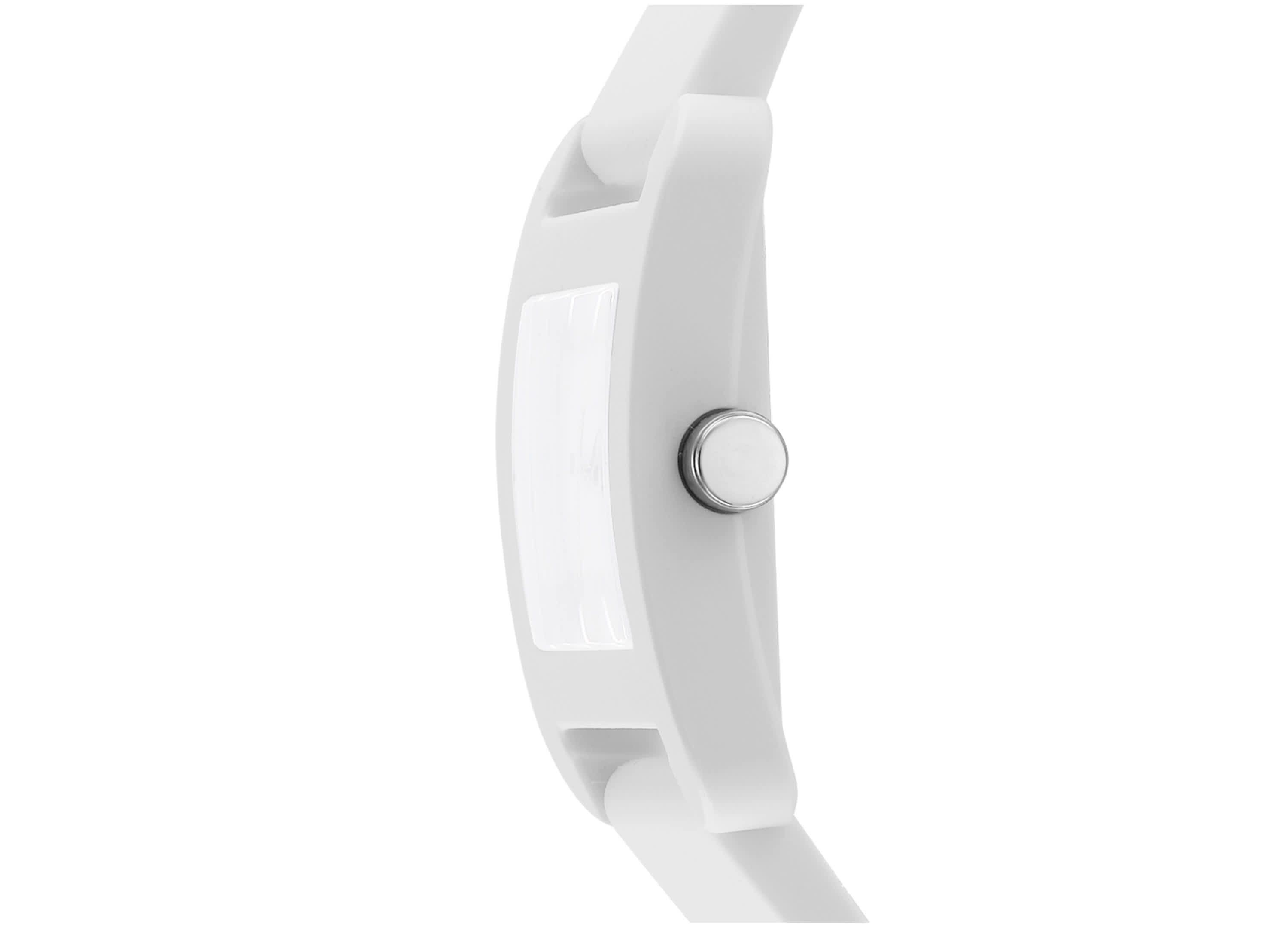 Womens City Sport White Dial White Silicone Strap Watch