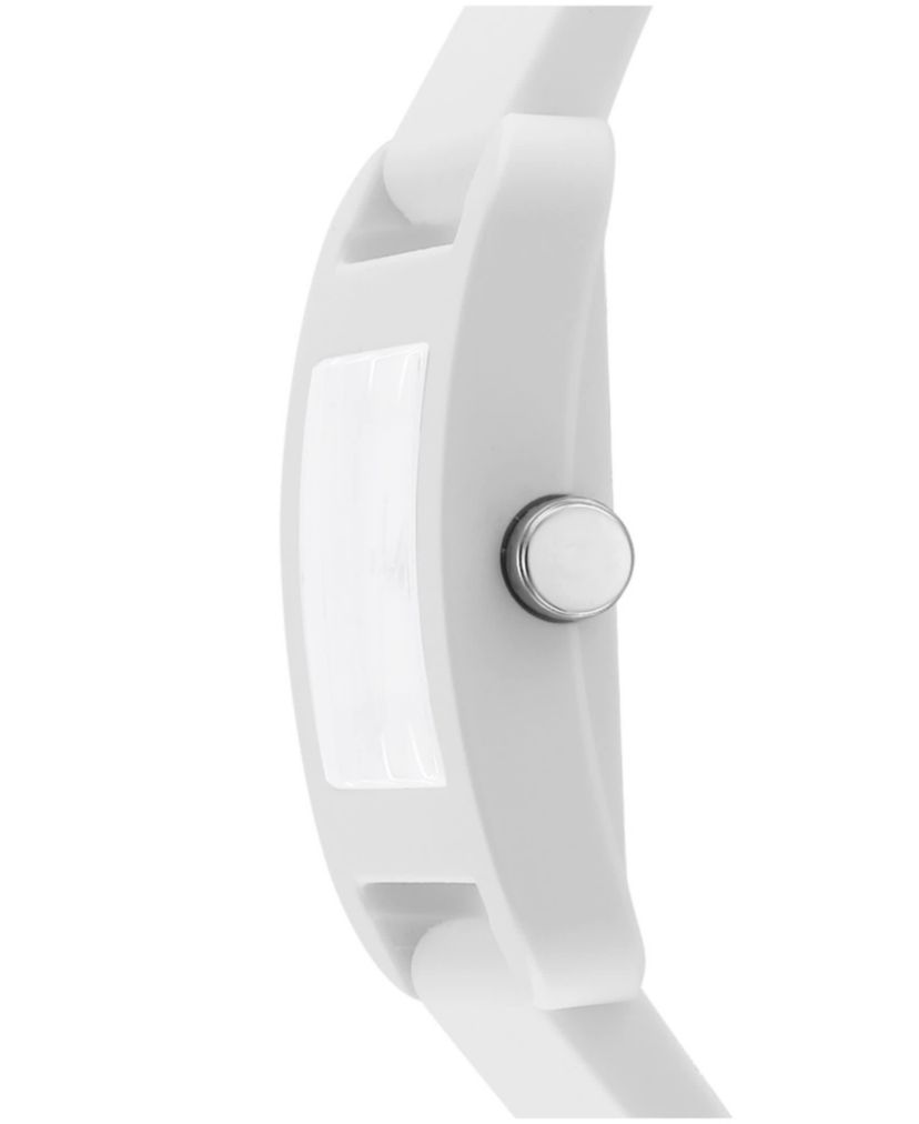Womens City Sport White Dial White Silicone Strap Watch