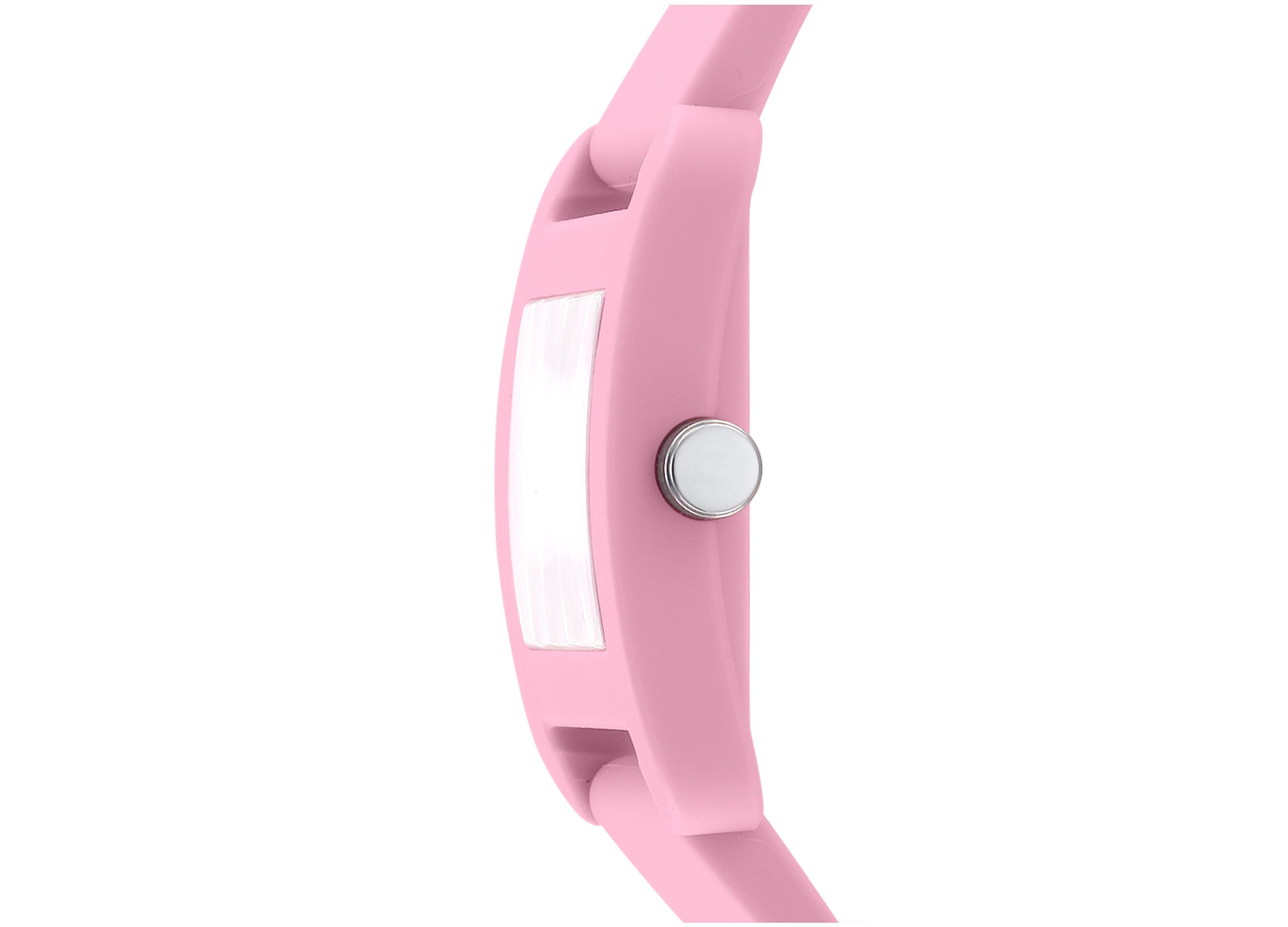 Womens City Sport Pink Dial Pink Silicone Strap Watch