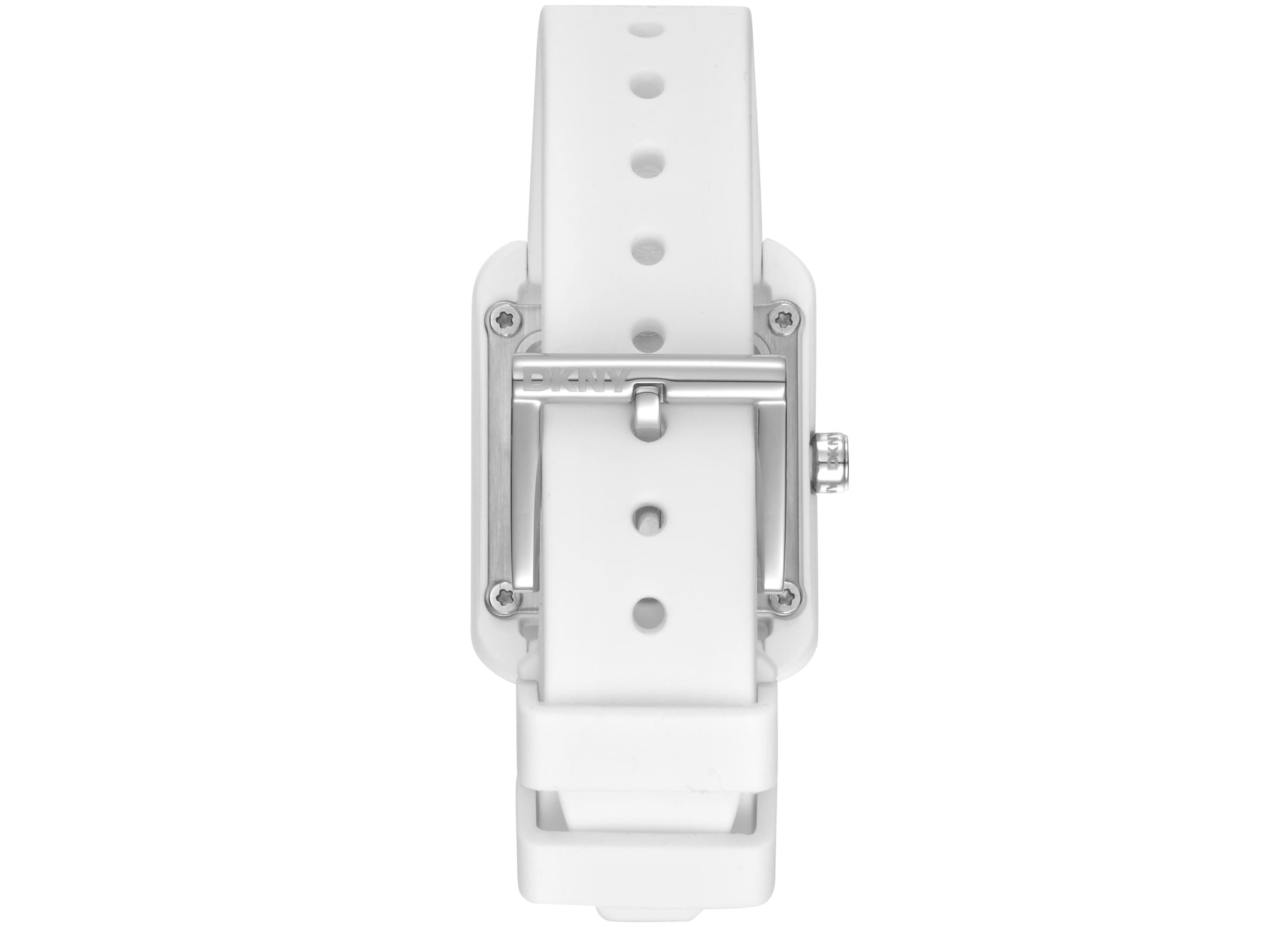 Womens City Sport White Dial White Silicone Strap Watch