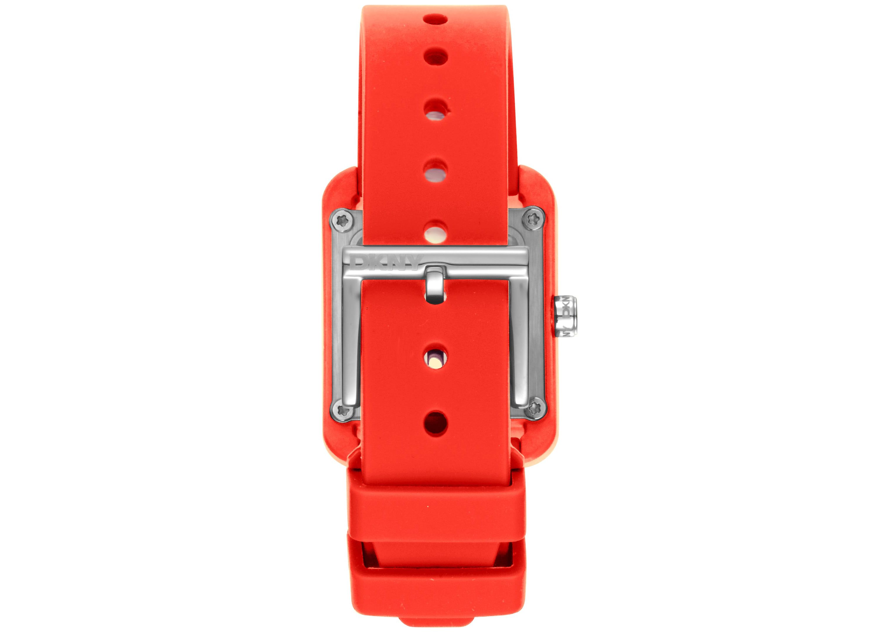 Womens City Sport Red Dial Red Silicone Strap Watch