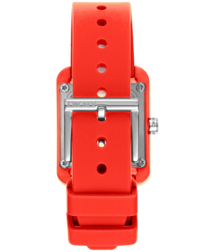 Womens City Sport Red Dial Red Silicone Strap Watch
