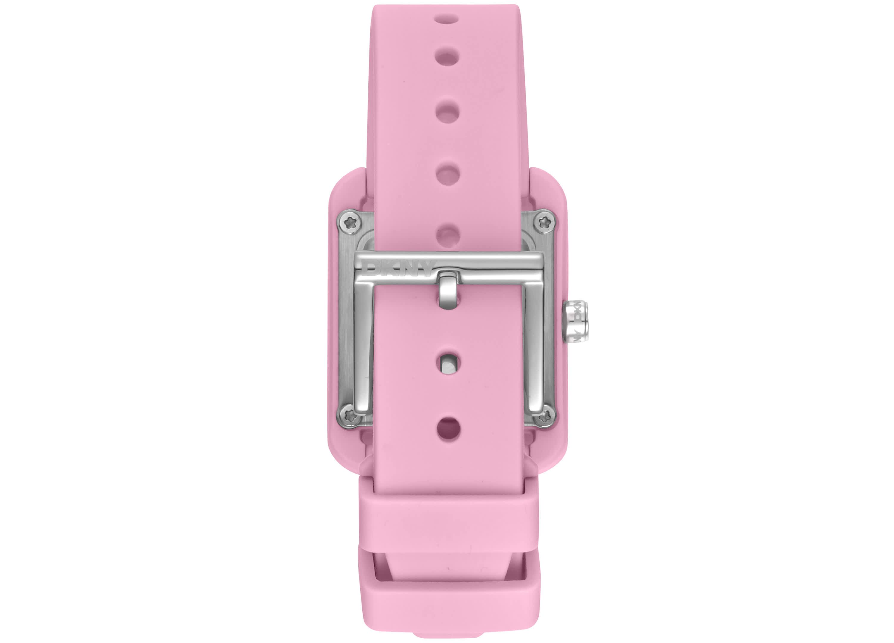 Womens City Sport Pink Dial Pink Silicone Strap Watch