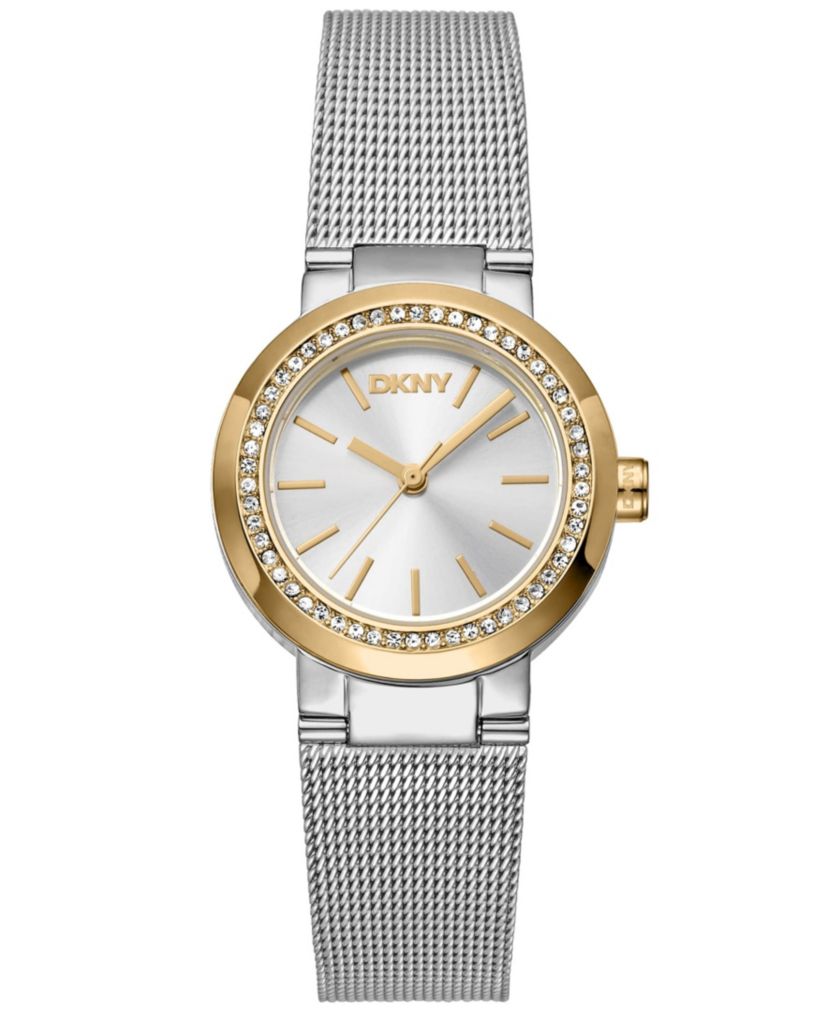 Womens Eastside Mini Silver Dial Gold Tone Case on Stainless Steel Bracelet Watch