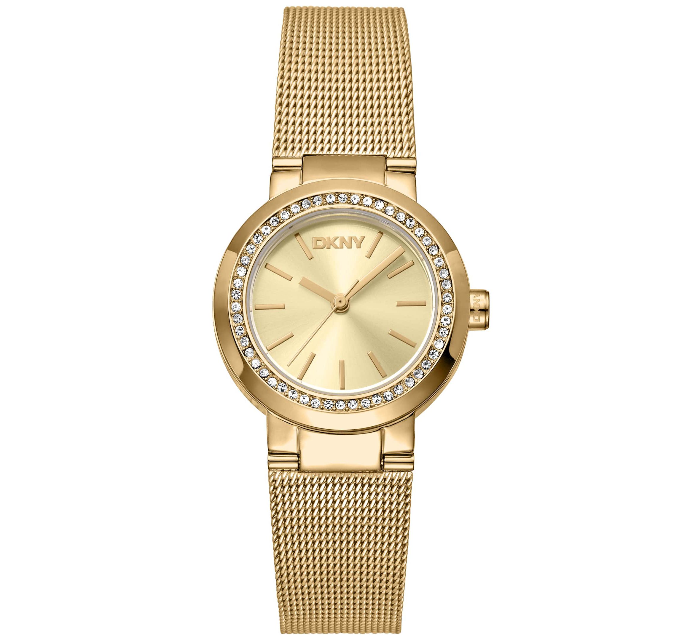 Womens Eastside Mini Champagne Dial Gold-Tone Stainless Steel Bracelet Watch