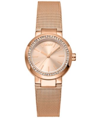 DKNY Women's Eastside Mini Rose Gold Dial Rose Gold-Tone Stainless Steel Bracelet Watch