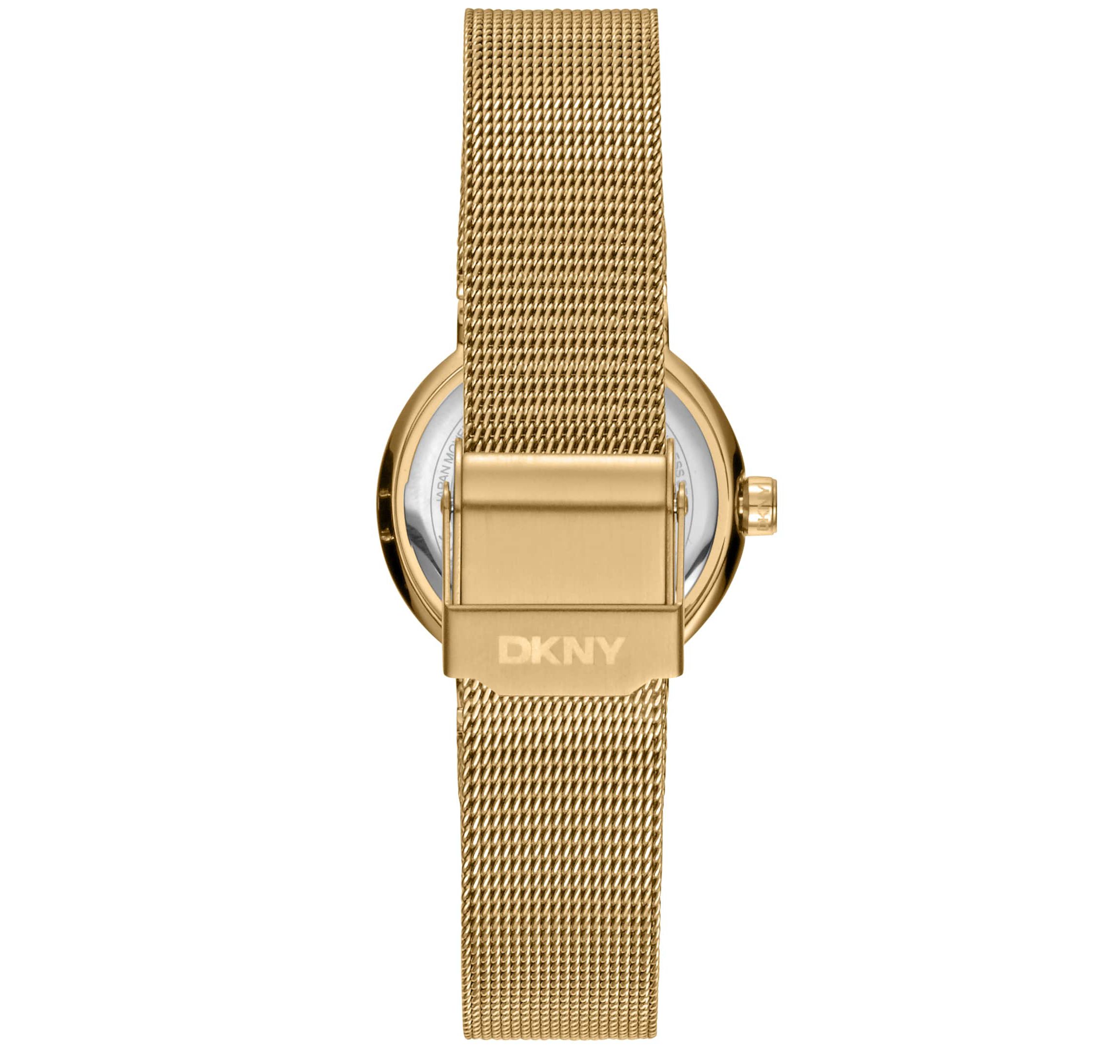 Womens Eastside Mini Champagne Dial Gold-Tone Stainless Steel Bracelet Watch
