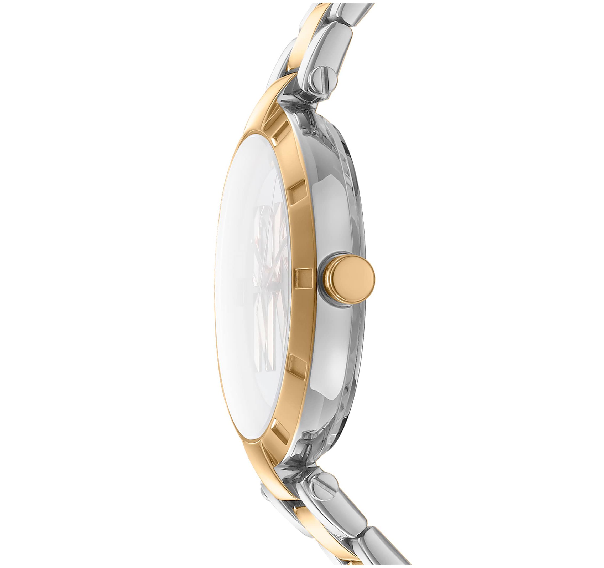 Womens Essential Logo Dark Green Dial Gold Two-Tone Stainless Steel Bracelet Watch