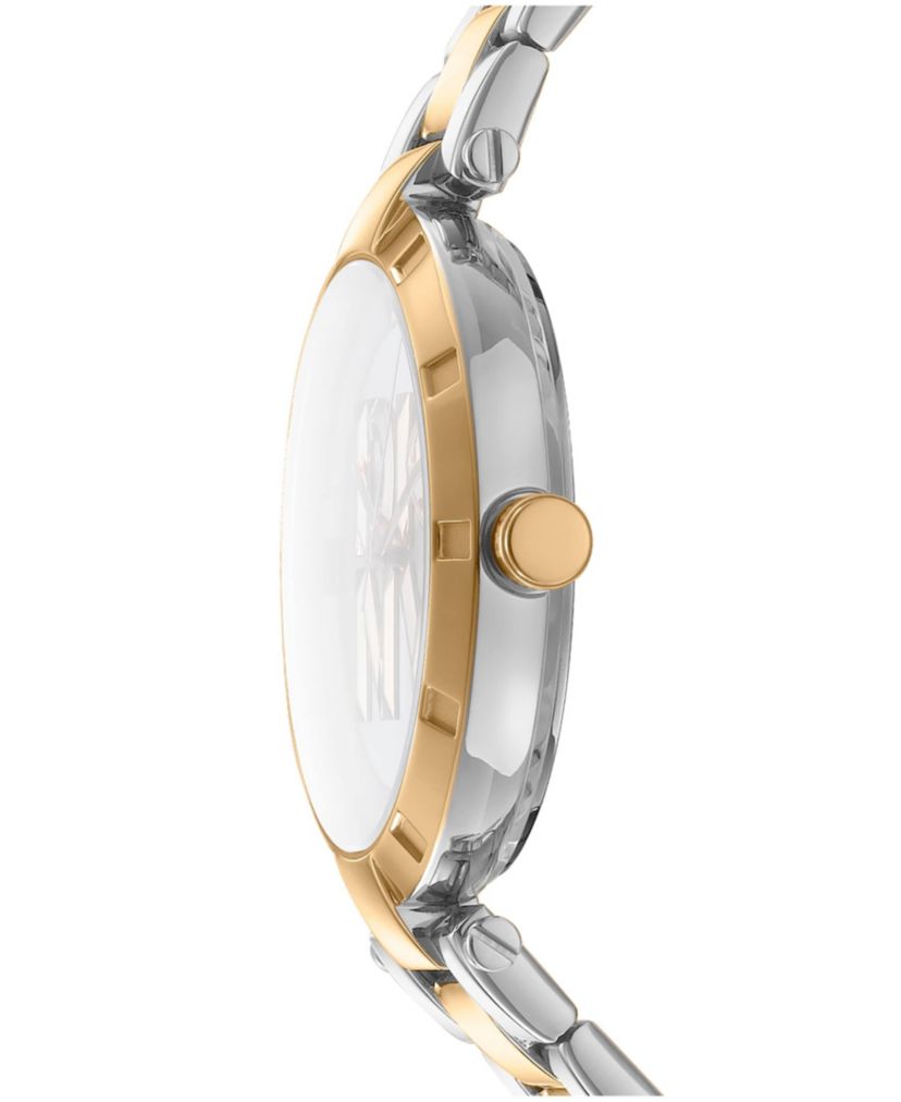 Womens Essential Logo Dark Green Dial Gold Two-Tone Stainless Steel Bracelet Watch