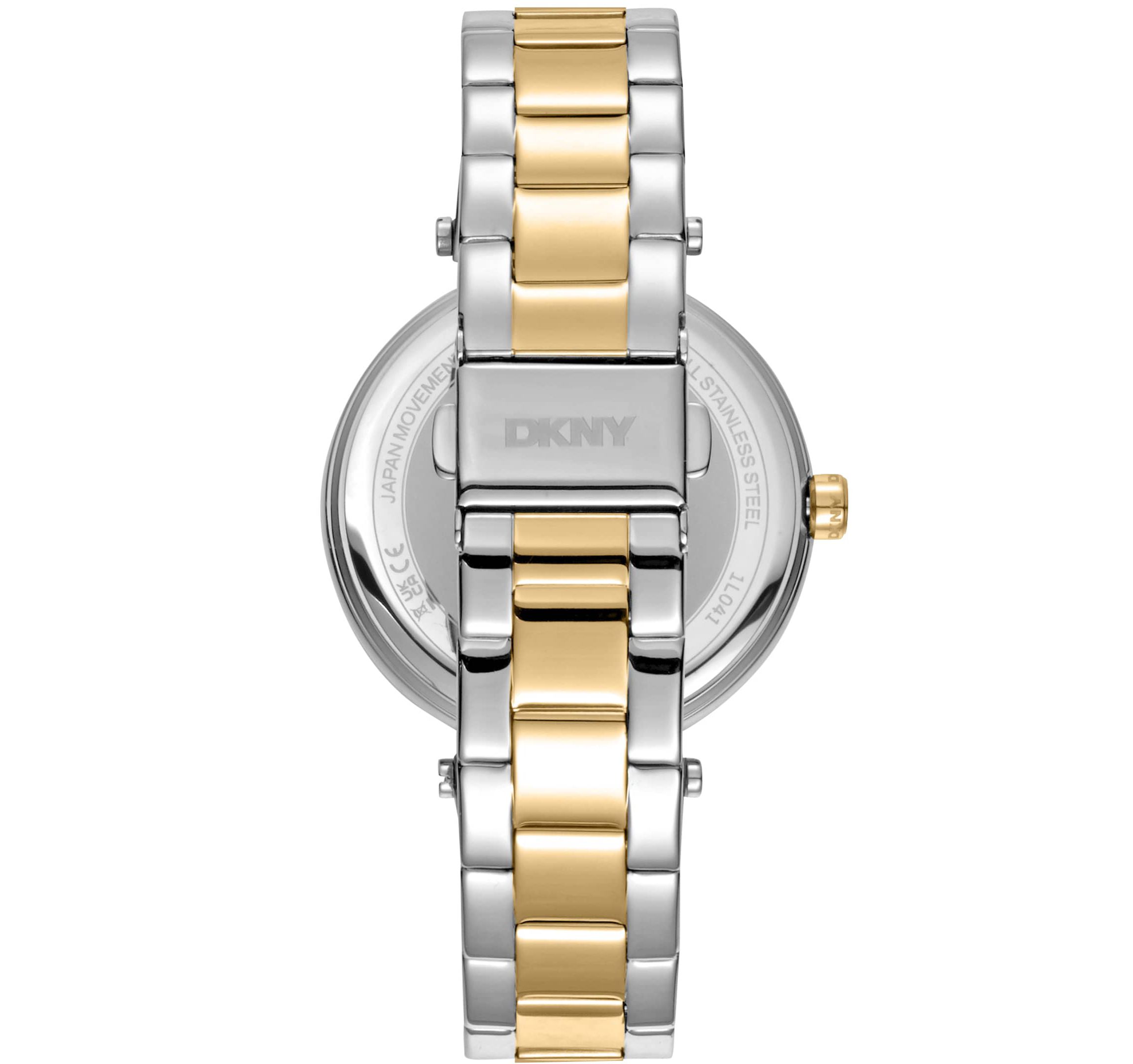 Womens Essential Logo Dark Green Dial Gold Two-Tone Stainless Steel Bracelet Watch