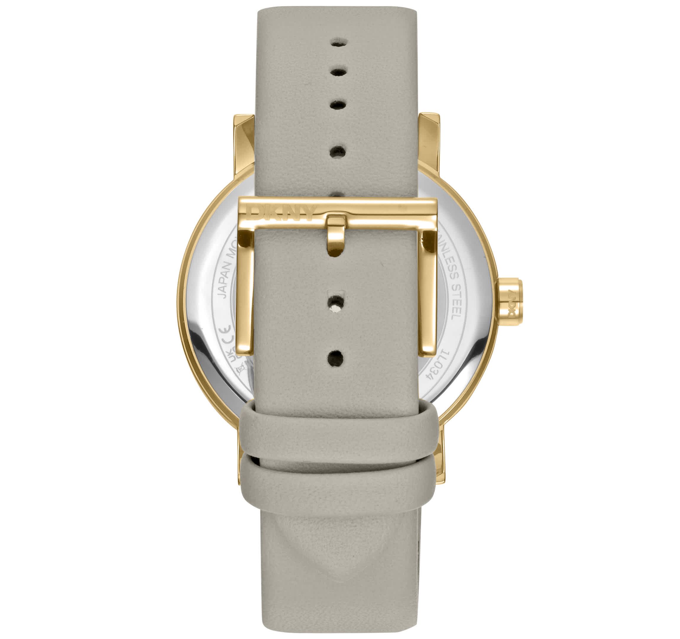 Womens Soho Maxi Silver Dial Brown Leather Strap Watch