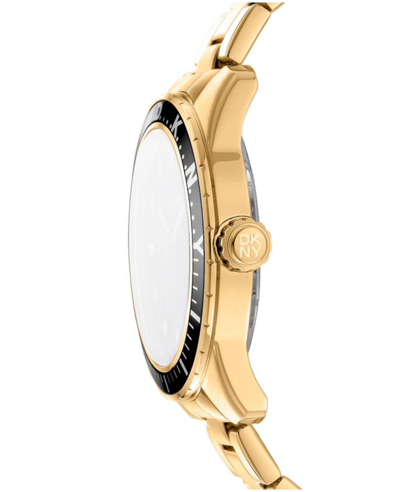 Mens Crosby Sport Black Dial Black Gold-Tone Stainless Steel Bracelet Watch