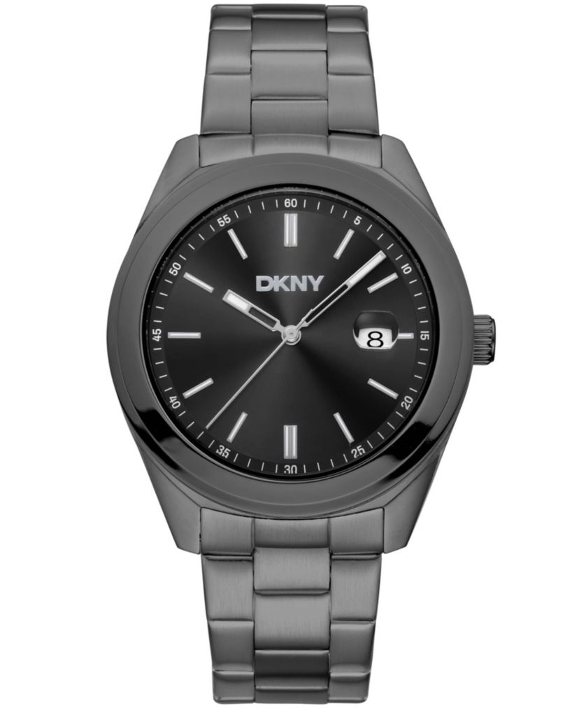 Mens Modernist Classics Black Dial Gun Metal-Tone Stainless Steel Bracelet Watch