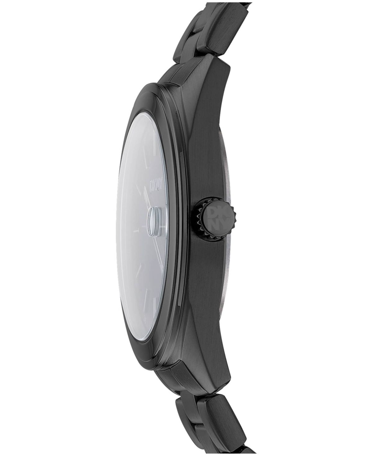 Mens Modernist Classics Black Dial Gun Metal-Tone Stainless Steel Bracelet Watch