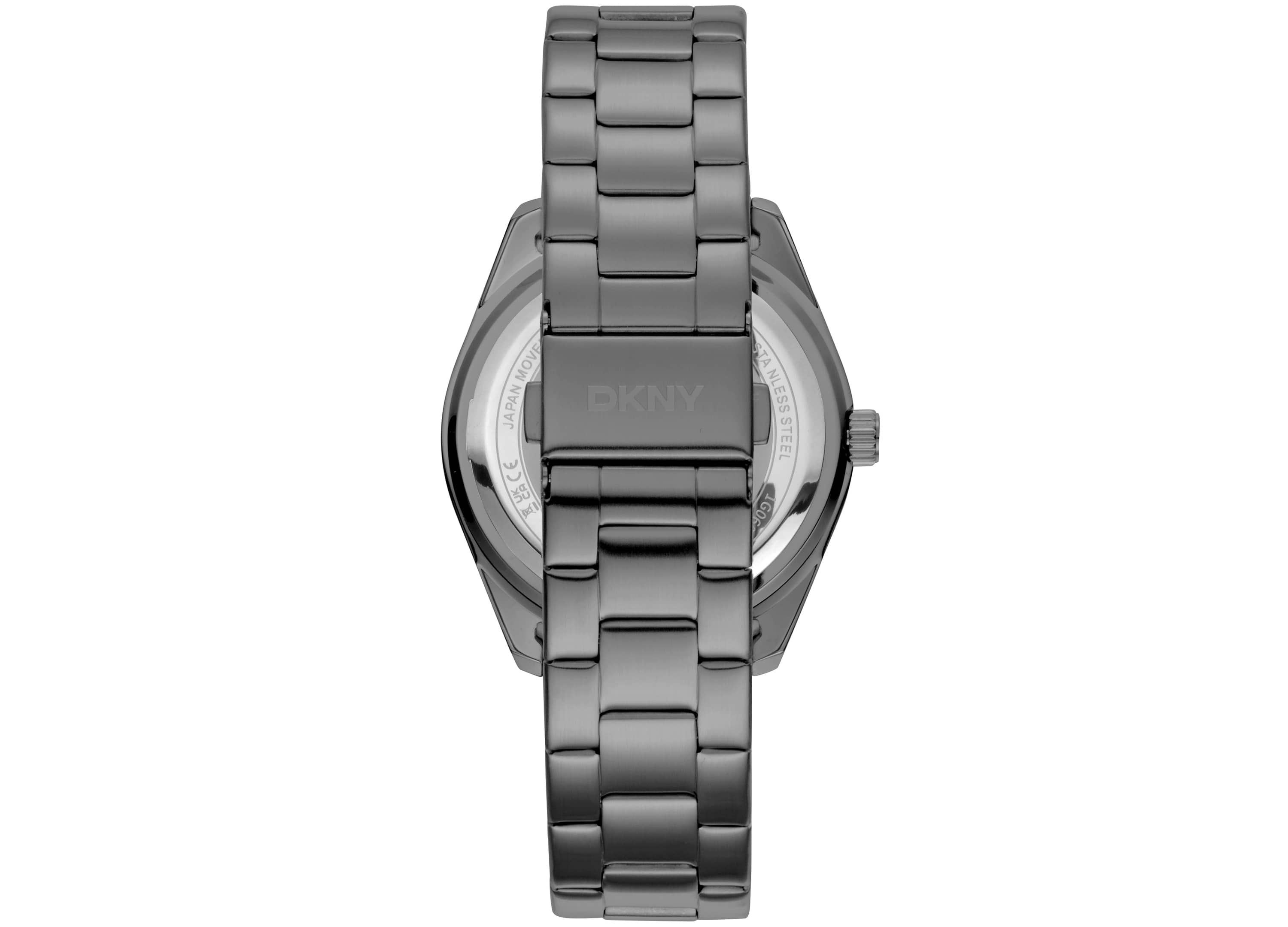 Mens Modernist Classics Black Dial Gun Metal-Tone Stainless Steel Bracelet Watch