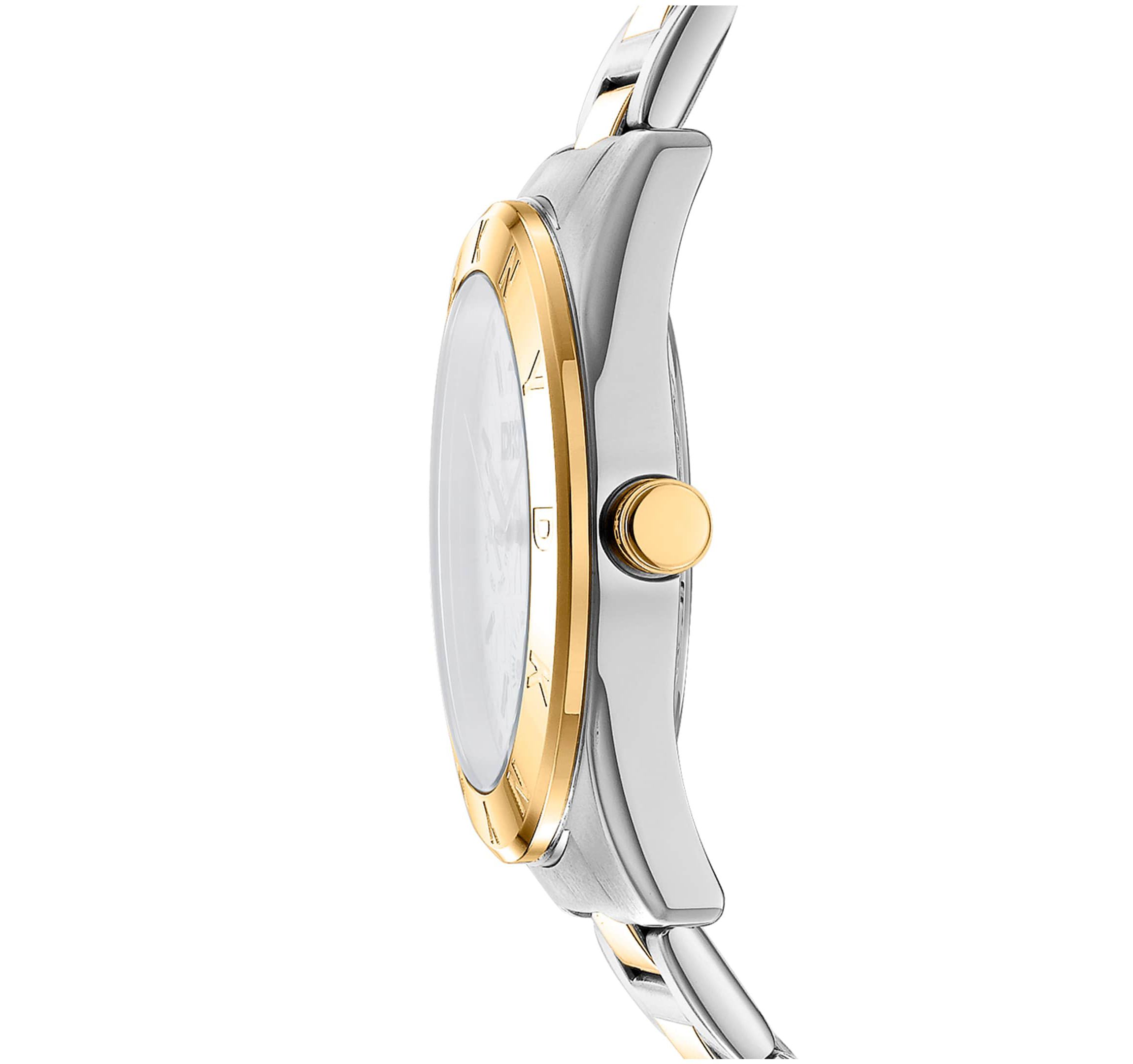 Womens Chambers Multi Sport Chronograph Silver Dial Red Gold Two-Tone Stainless Steel Bracelet Watch
