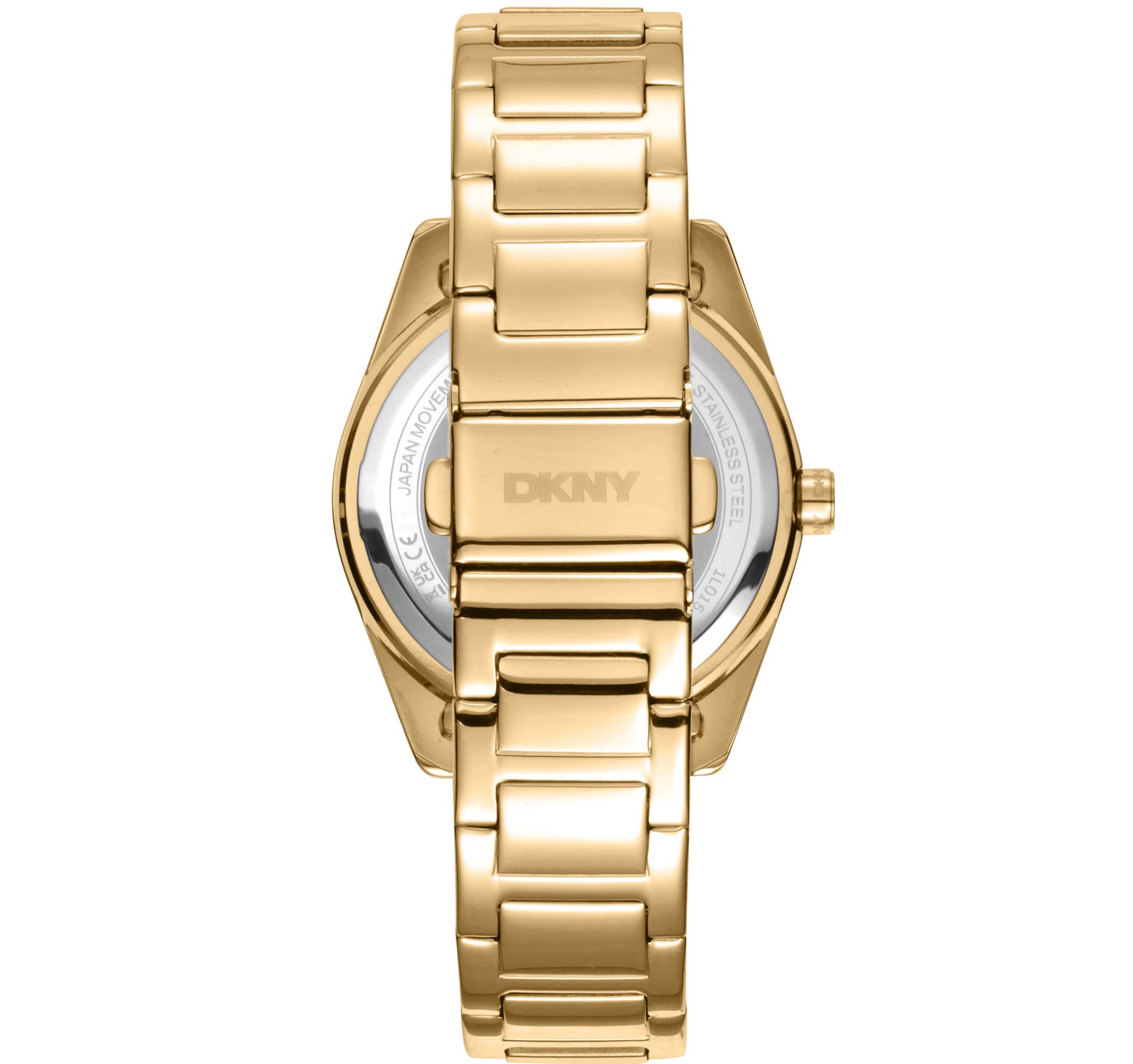 Womens Chambers Multi Sport Chronograph Champagne Dial Gold-Tone Stainless Steel Bracelet Watch