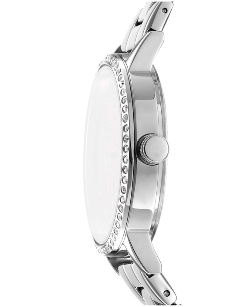 Womens Soho Logo Silver Powder Dial Stainless Steel Bracelet Watch